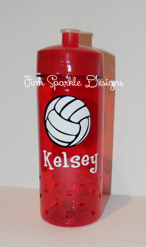 Kids Water Bottle Volleyball Personalized by pinksparkledesigns