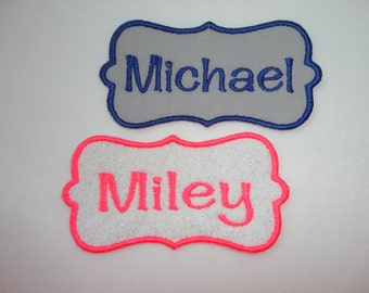 Name Patch, Name Tag, Personalized Scroll Name Iron On Patch