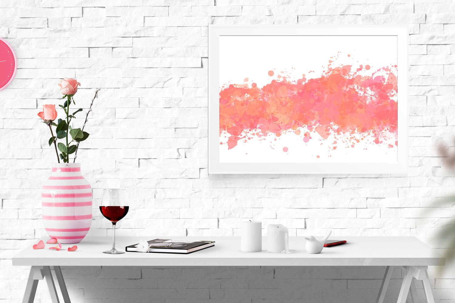 Watercolor Wall Art pink abstract coral abstract print peach watercolor wall Watercolor Wall Art pink abstract coral abstract print peach watercolor wall