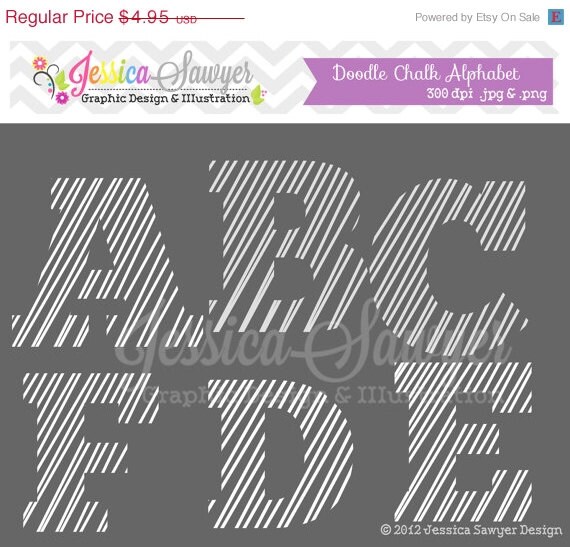 80% OFF - INSTANT DOWNLOAD - Doodle font - alphabet clipart - commercial use - card making - digital scrapbook - digital element , Il_570xn