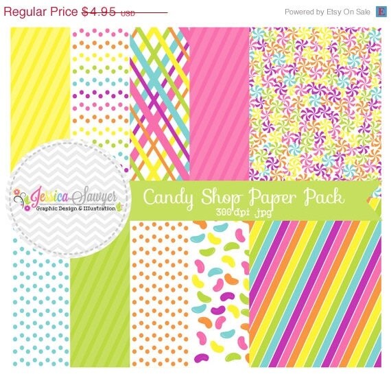 80% OFF - INSTANT DOWNLOAD, candy background - rainbow whimsical digital paper - printable paper - card maing, invite design, scrapbook Il_570xn