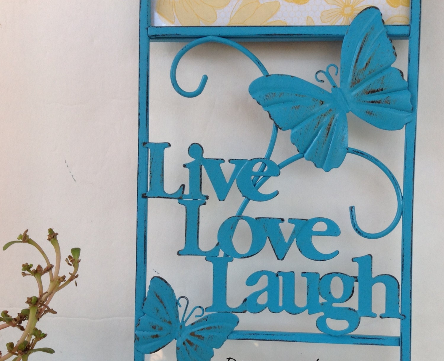 Metal LiveLaughLove Wall Hanging Picture Frame