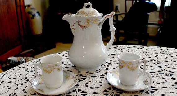 Antique Sweet Hot Chocolate Set For 2