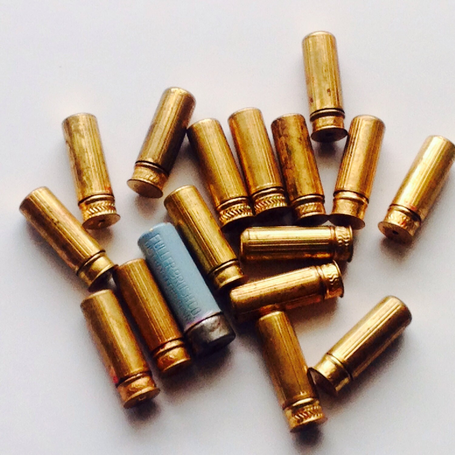 1950s 18 mini metal tiny Lipstick tubevintage by Suebieshive