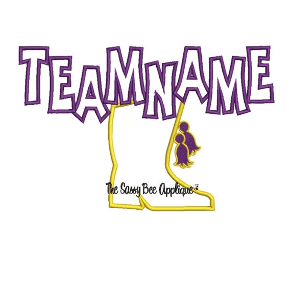 Custom TEAM NAME DANCE or Drill Team Design by TheSassyBeeApplique