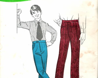 Vintage 1971 Sew Knit N Stretch 339 Boy's Slacks Sewing Pattern Size 8-10-12 Waist 23 1/2", 24 1/2",25 1/4" UNCUT