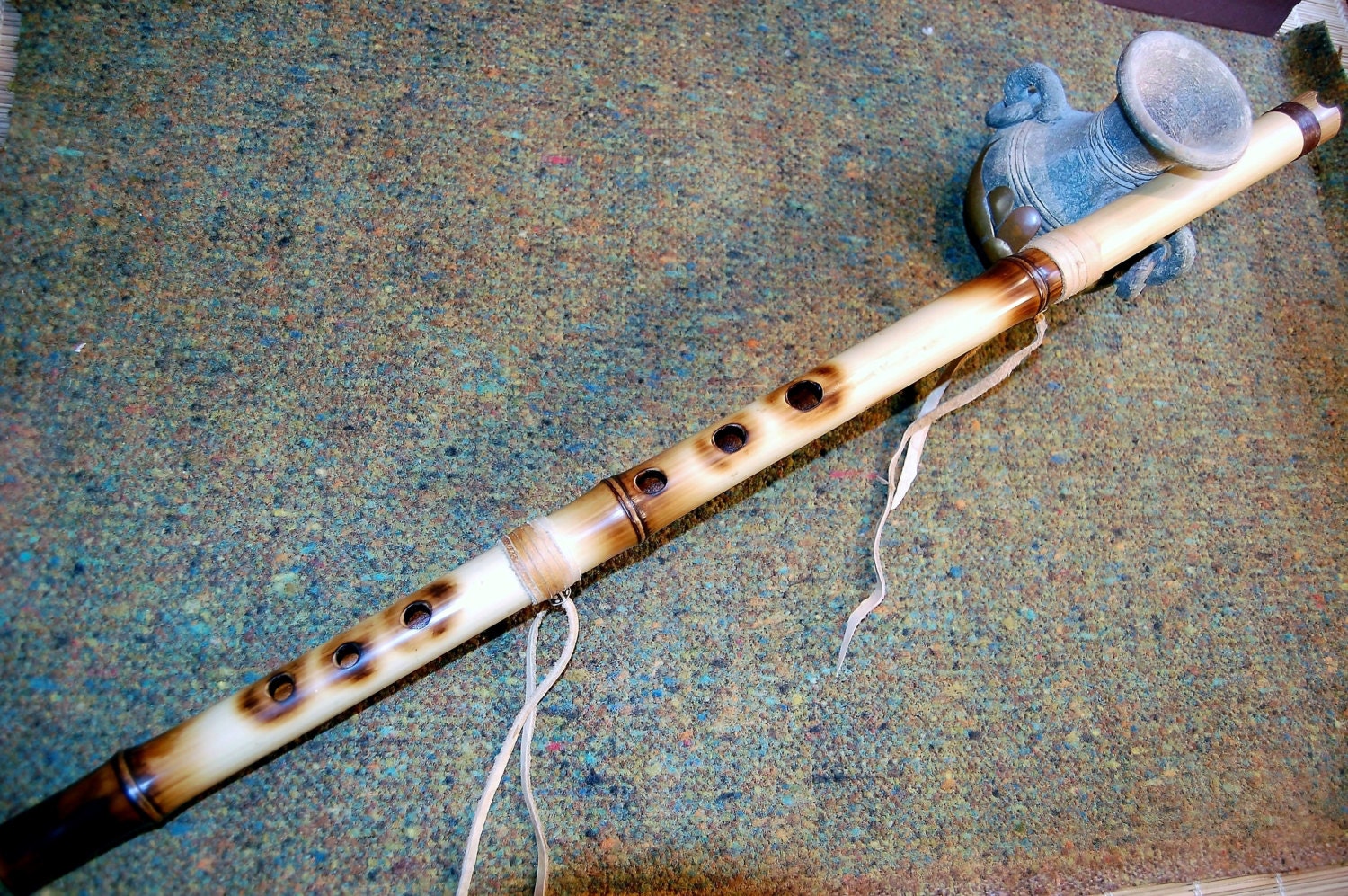 Anasazi Yellow Bamboo Flute Key of A