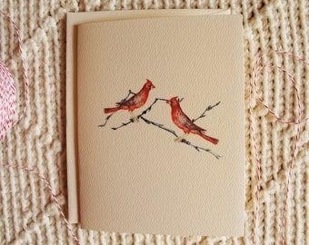 Blank Notecards Red Cardinal Birds10 Folded Cards With Envelopes Personalize for Free