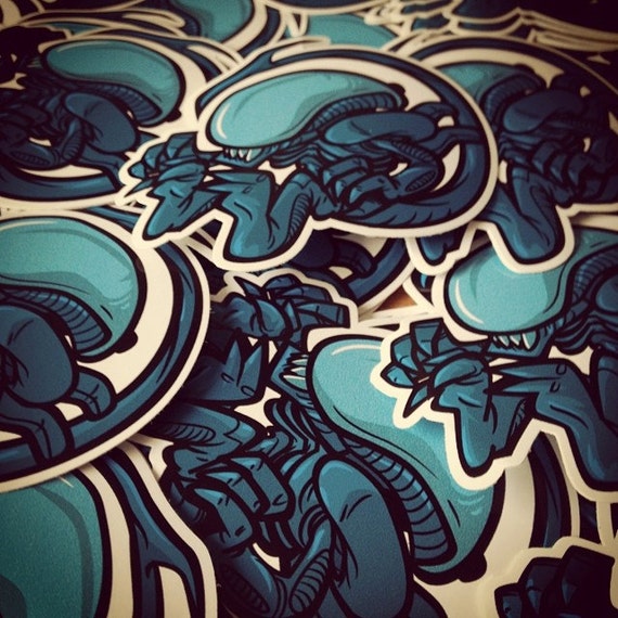 Alien Die Cut Vinyl Sticker