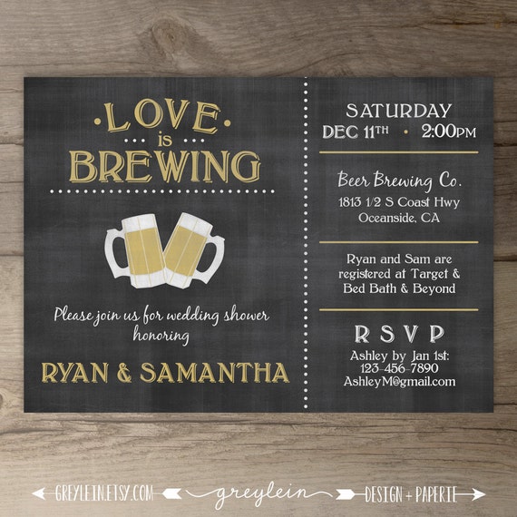 Love Is Brewing Invitations 1