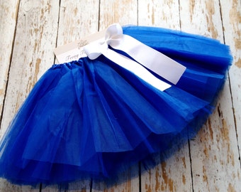 Royal Blue TuTu, Baby TuTu with matching bow, Toddler Tu Tu, Ballerina Tu Tu, Baby Tu Tus, Tutus, Baby Tutus