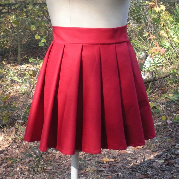 Red Pleat Skirt Velma from Scooby Doo Costume by bobbilynnprovan