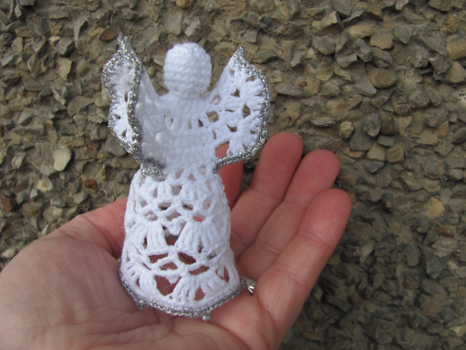 Crochet angel Christmas ornament Home decor A06