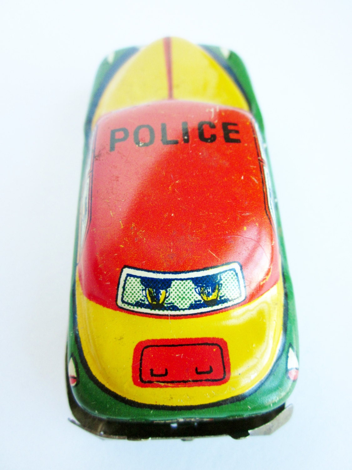 vintage metal police car