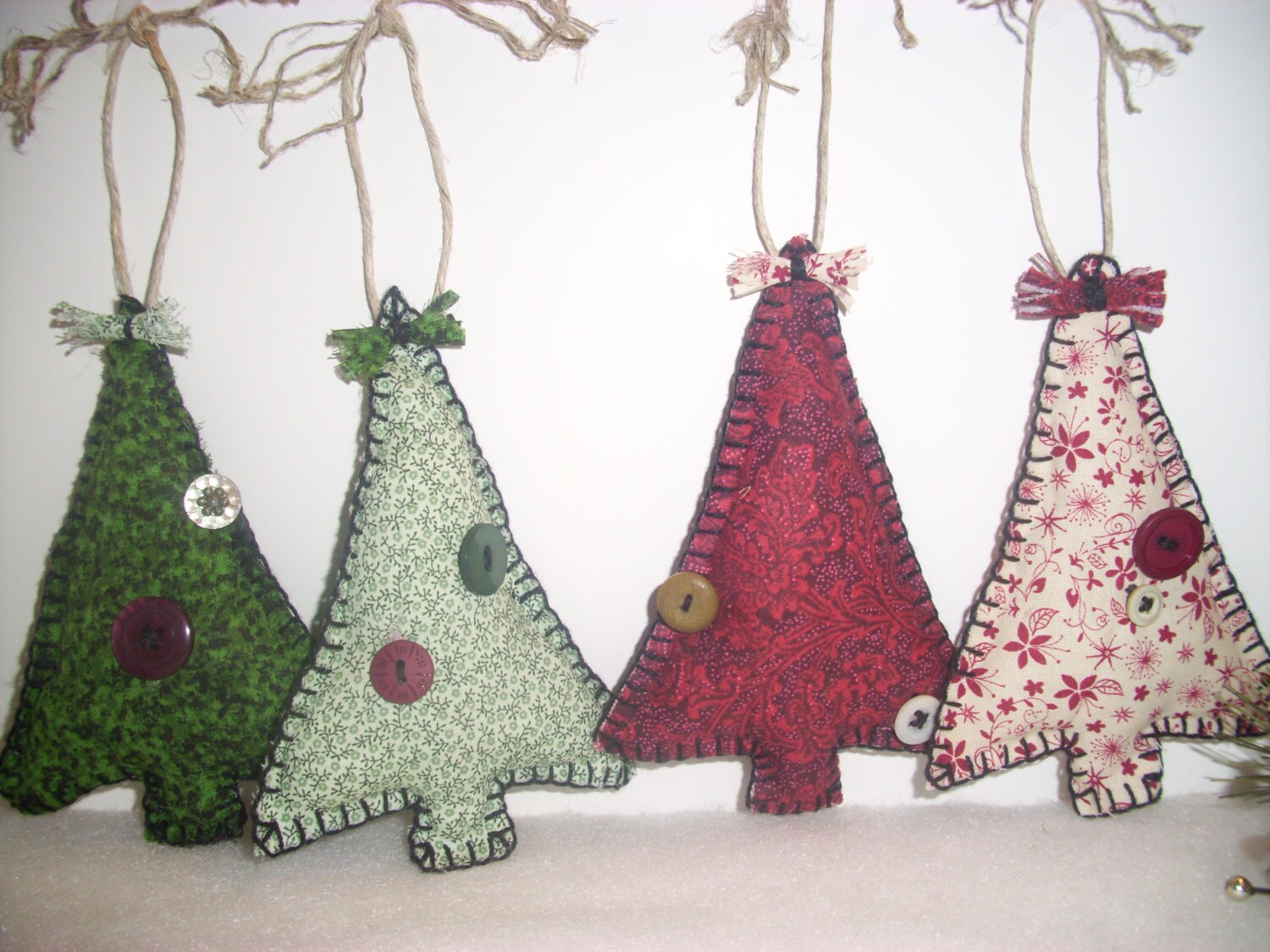 primitve christmas tree fabric ornaments by primitve christmas tree fabric ornaments by
