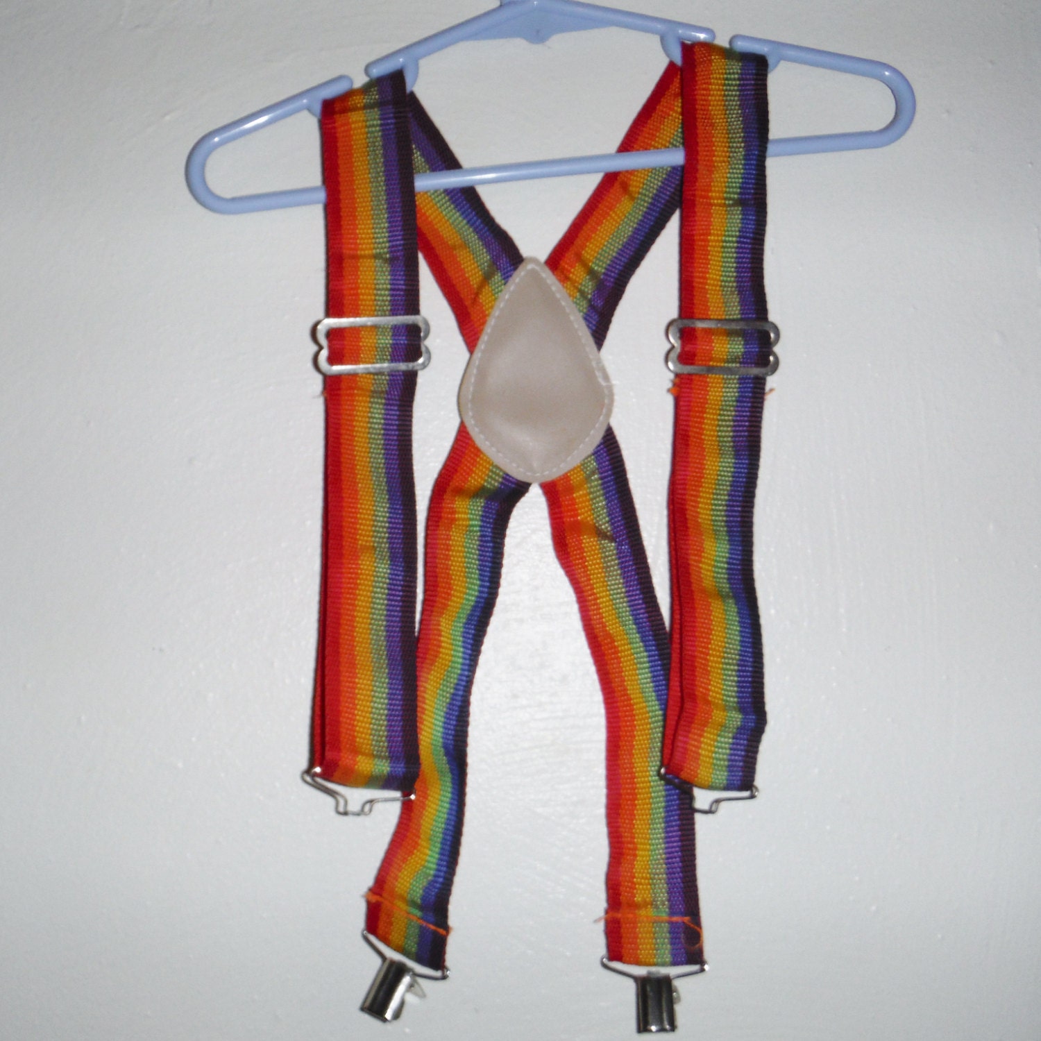 Vintage 80's child's rainbow suspenders
