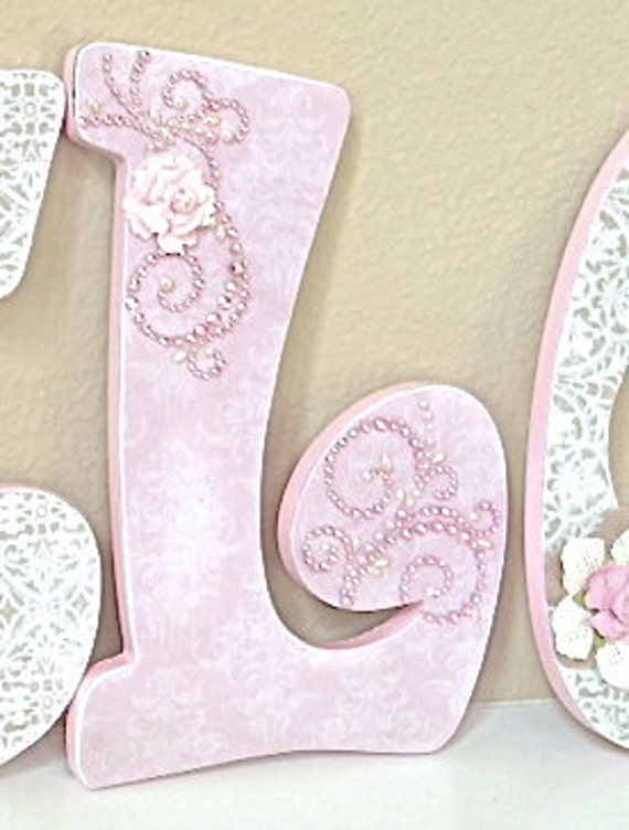 Custom Wooden Nursery Letters Baby Girl Nursery Decor