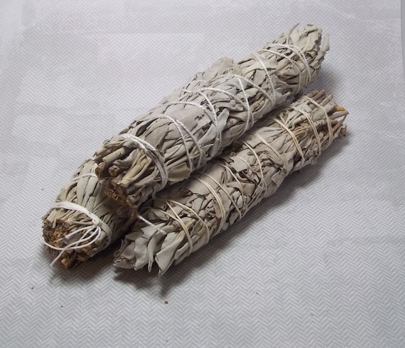 SALE 50 Off Large White Sage Smudge Sticks Wands Hand Tied