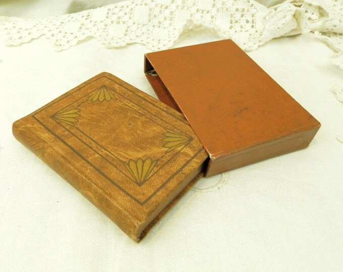Small Antique French Leather Bound Religious Book, Liturgical Book of the Roman Rite with Box / French Decor / Catholic Religion / Christian
