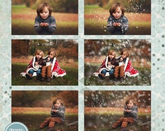 Snow Overlays , Photo Overlays, Overlay, Snow Textures - INSTANT DOWNLOAD