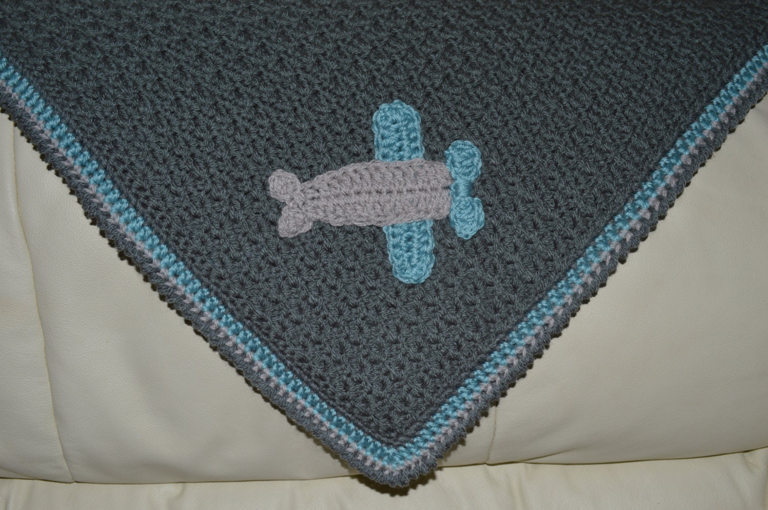 Airplane Crochet Baby Blanket Toddler Blanket Baby Shower