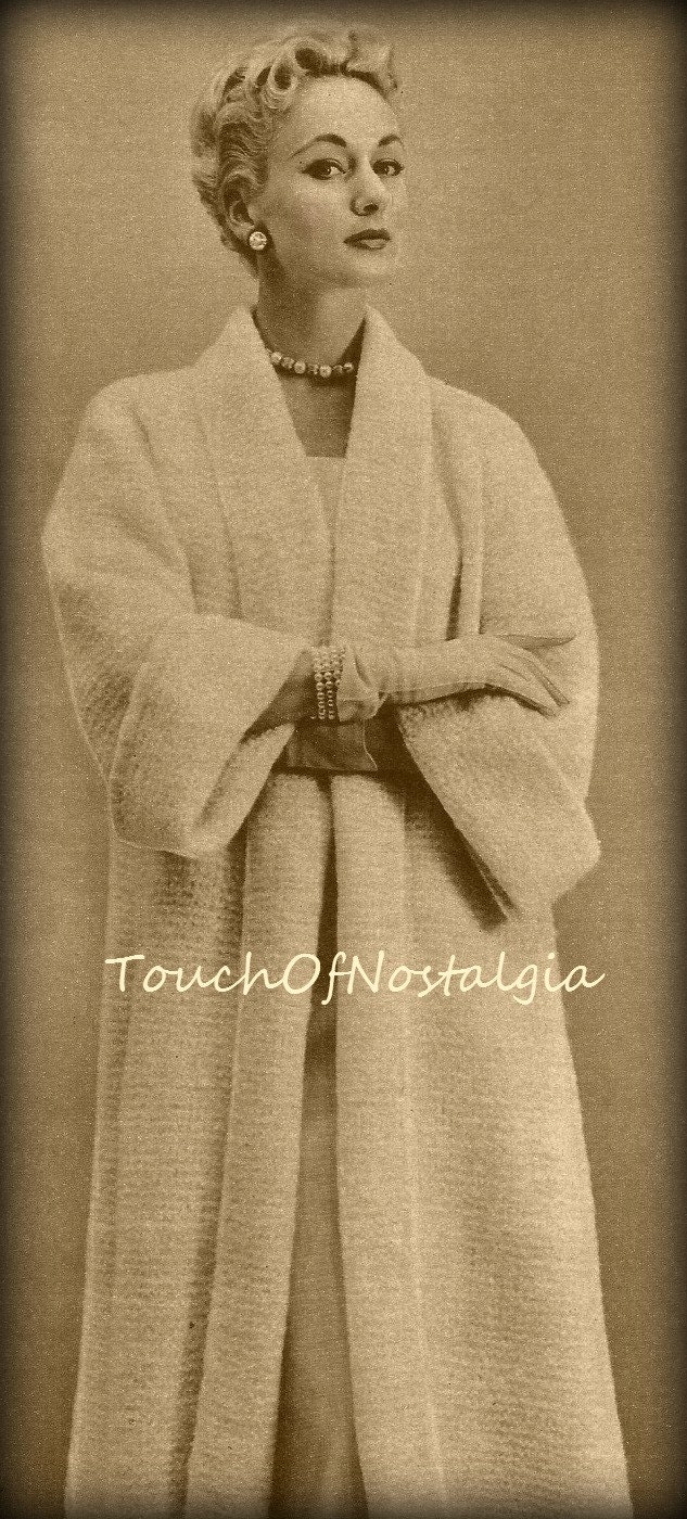 Long DRESS COAT Knitting Pattern CLASSIC Lines Long Dress Coat