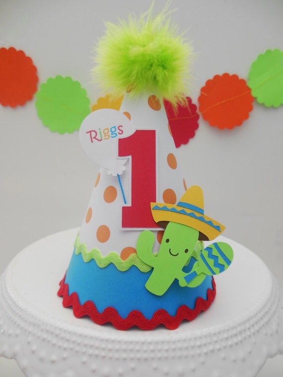 Lil' Fiesta Time - Cinco de Mayo - Birthday Party Hat - Personalized Il_570xn