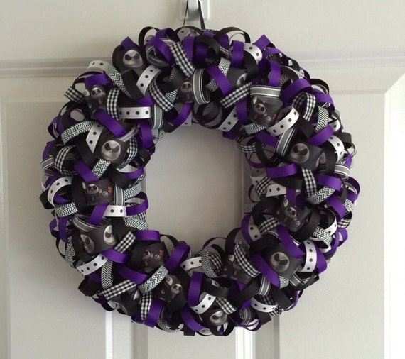 Nightmare Before Christmas Ribbon Wreath