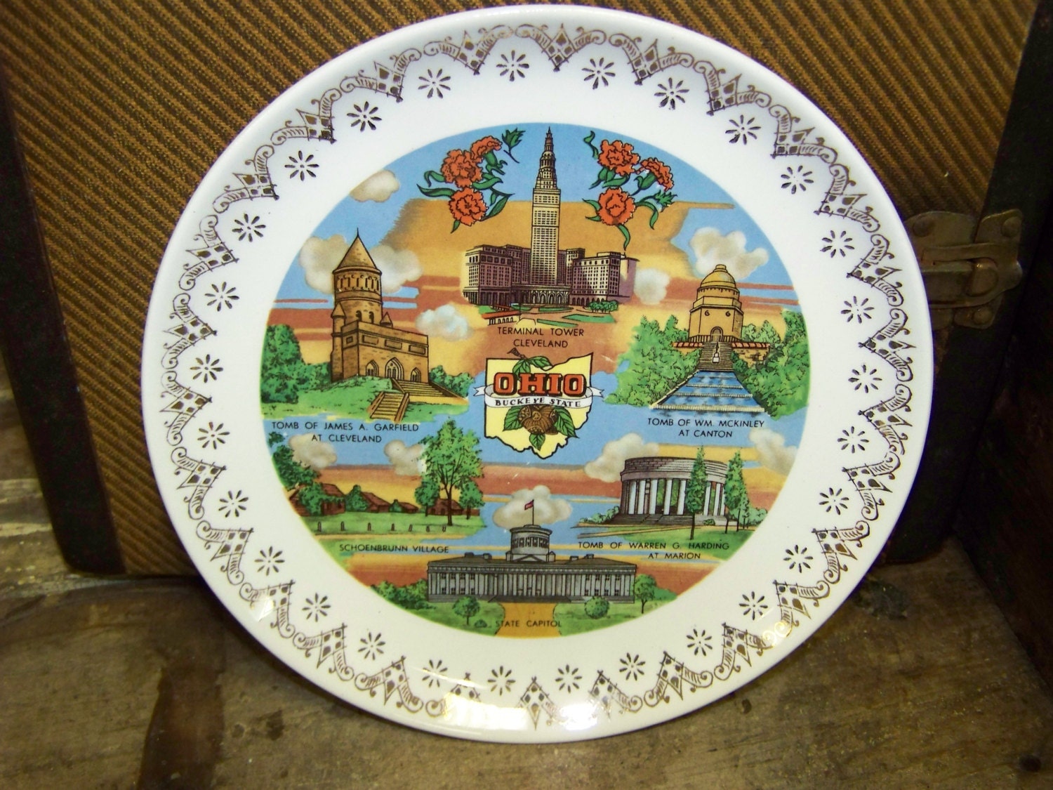 Ohio Plate Ohio Souvenir  Plate Ohio State  Souvenir  plate