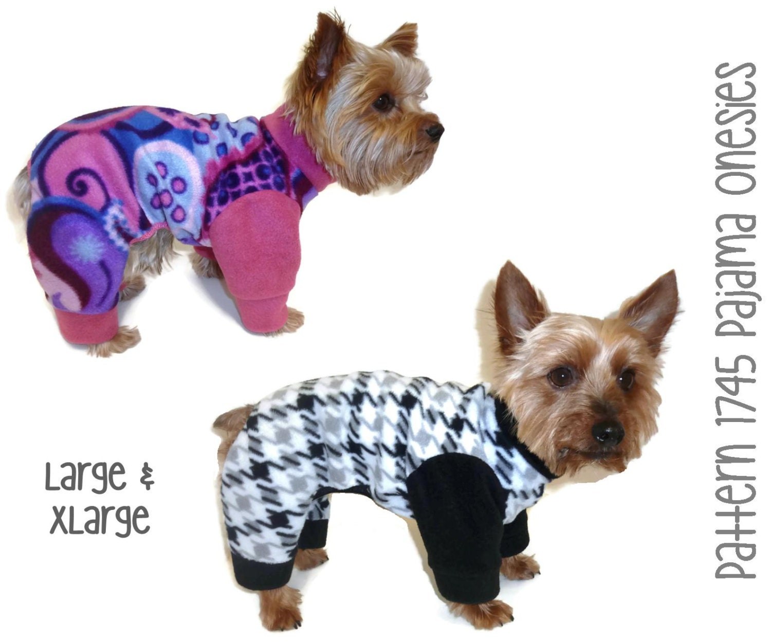 Dog Pajama Onesie Pattern 1745 Large & XLarge by SofiandFriends