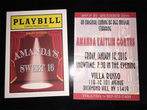 Playbill Birthday Invitation 8