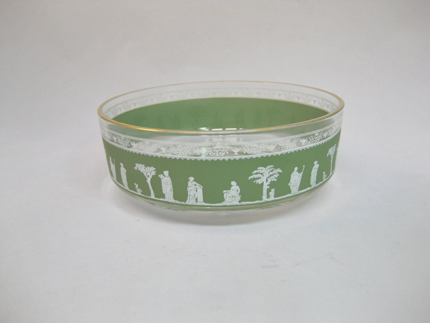 Glass Serving Bowl, Glass Salad Bowl, Hellenic Wedgewood