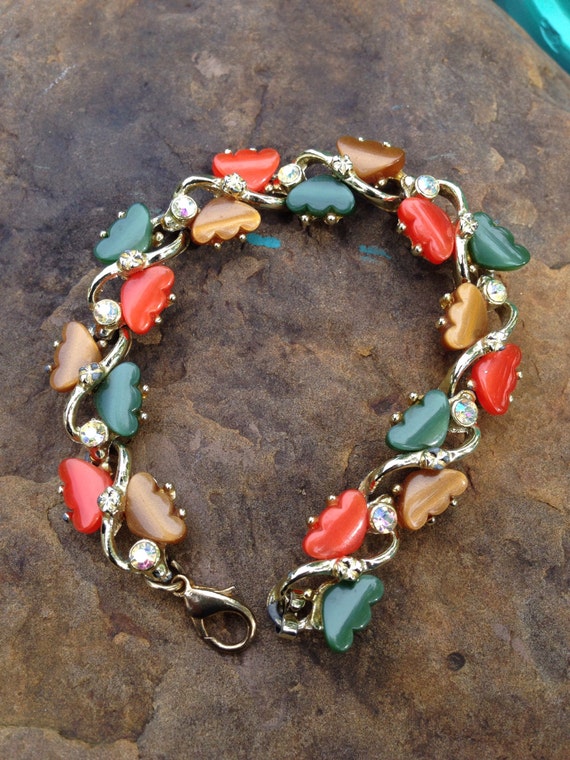 Items similar to Vintage Fall Bracelet, Vintage Bracelet, Bracelet, Fall Bracelet, Autumn