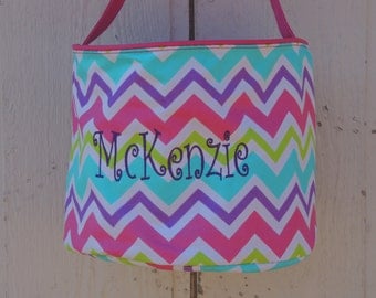 Monogrammed Easter Basket, personalized easter basket, Chevron Easter Basket, Top Seller, Beach tote, Sand bucket