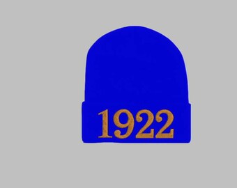 SIGMA GAMMA RHO, 1922 Greek Letter/Founding Year Monogrammed Acrylic Knit Beanie