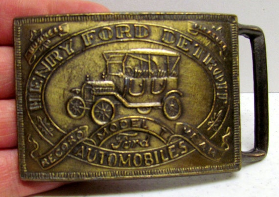 Henry ford detroit automobiles belt buckle #9