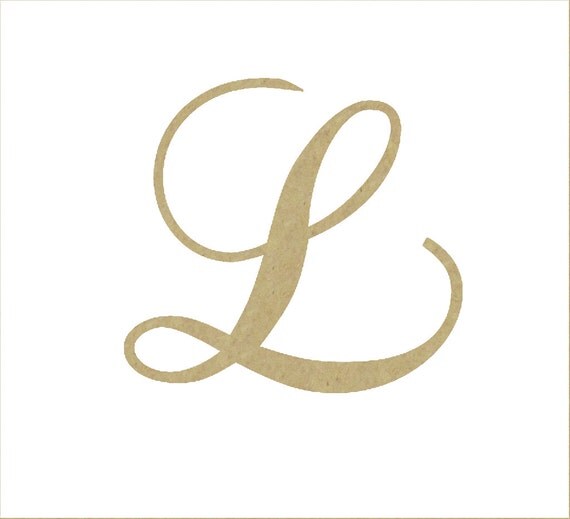 Wooden Monogram Letter L Large or Small Unfinished by Buildeez