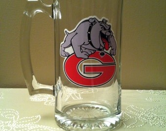 georgia bulldogs beer mug