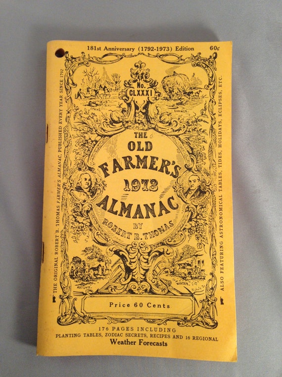 The Old Farmer's Almanac 1973 Robert B Thomas By ThePerfectPast