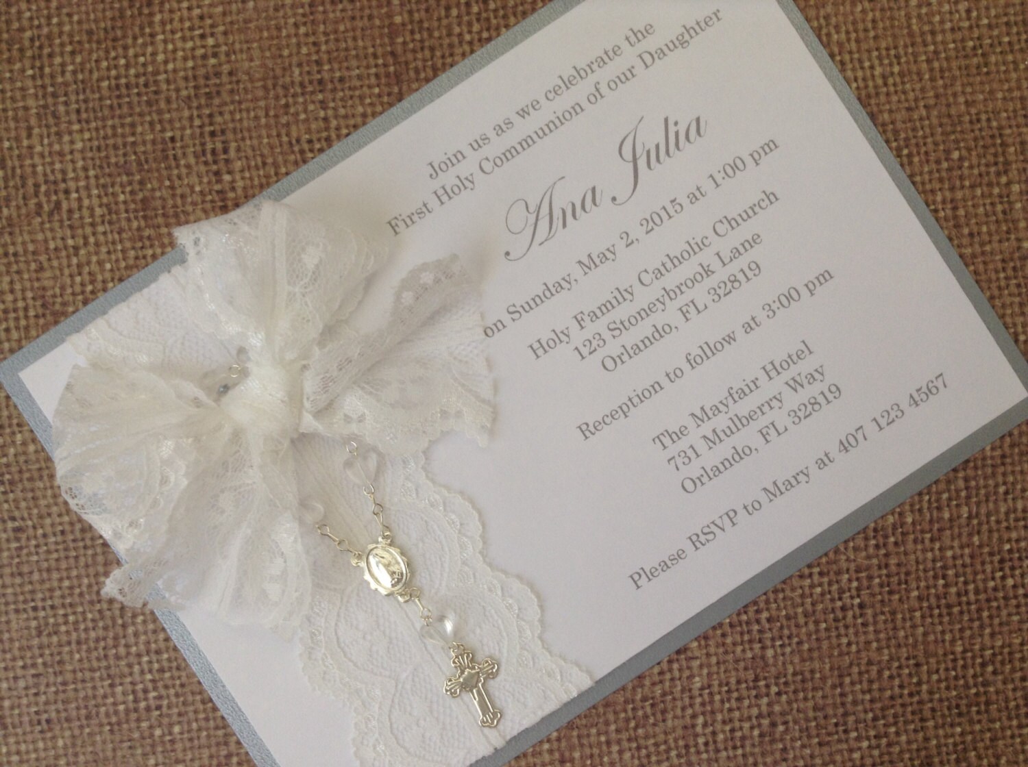 1x First Holy Communion Invitations