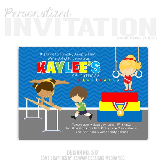 Little Gym Party Invitations 4