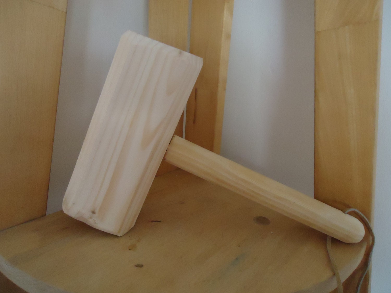 wooden replica thor's hammer large. mallet. by backinthedayreenact