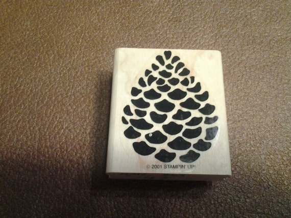 Craft Supply Stampin Up Pine Cone Rubber Stamp By Eastidahocompany