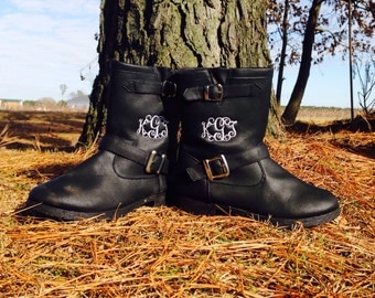 Women's Monogrammed Boots/ Monogrammed Riding Boots/ Monogrammed Cowboy Boots/ Women's Boots/ Girl's Monogrammed Boots/ Kids Boots