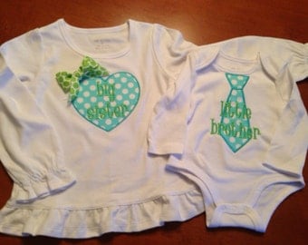 Big Sister Little Brother Shirt Set