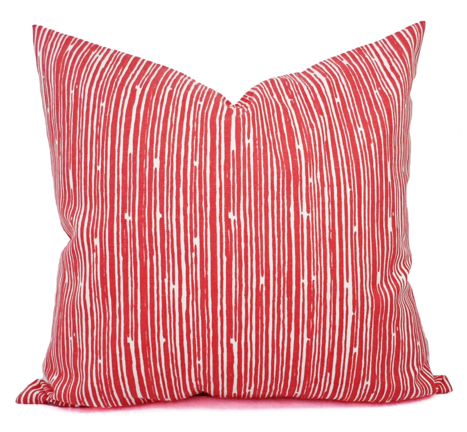 Two Coral Throw Pillows Pillows Coral Stripe Decorative