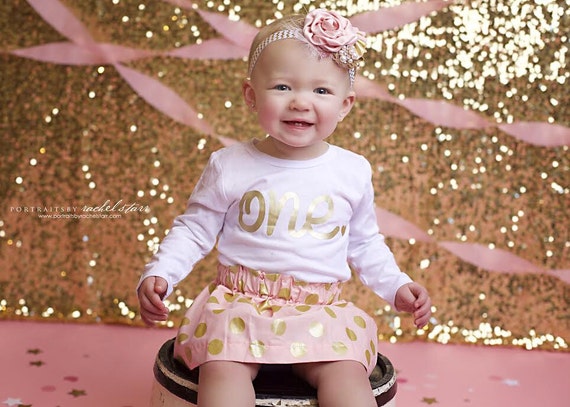gold one baby outfit