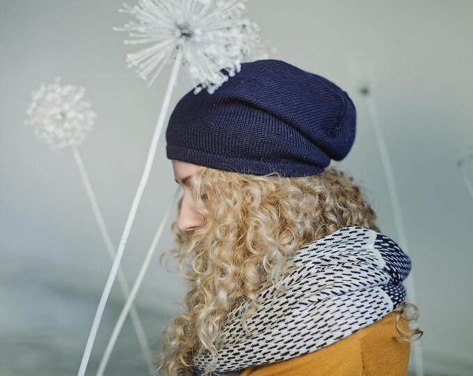Navy hat woman hat alpaca wool slouchy beanie over-sized hat knit hat black blue gray hat brown hat knit winter hat wool cap slouchy hat
