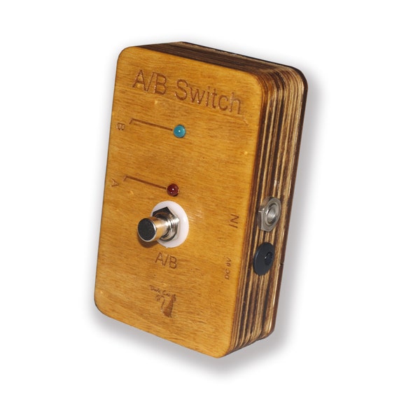 Items similar to Guitar Pedal True Bypass AB switch Wooden Box on Etsy