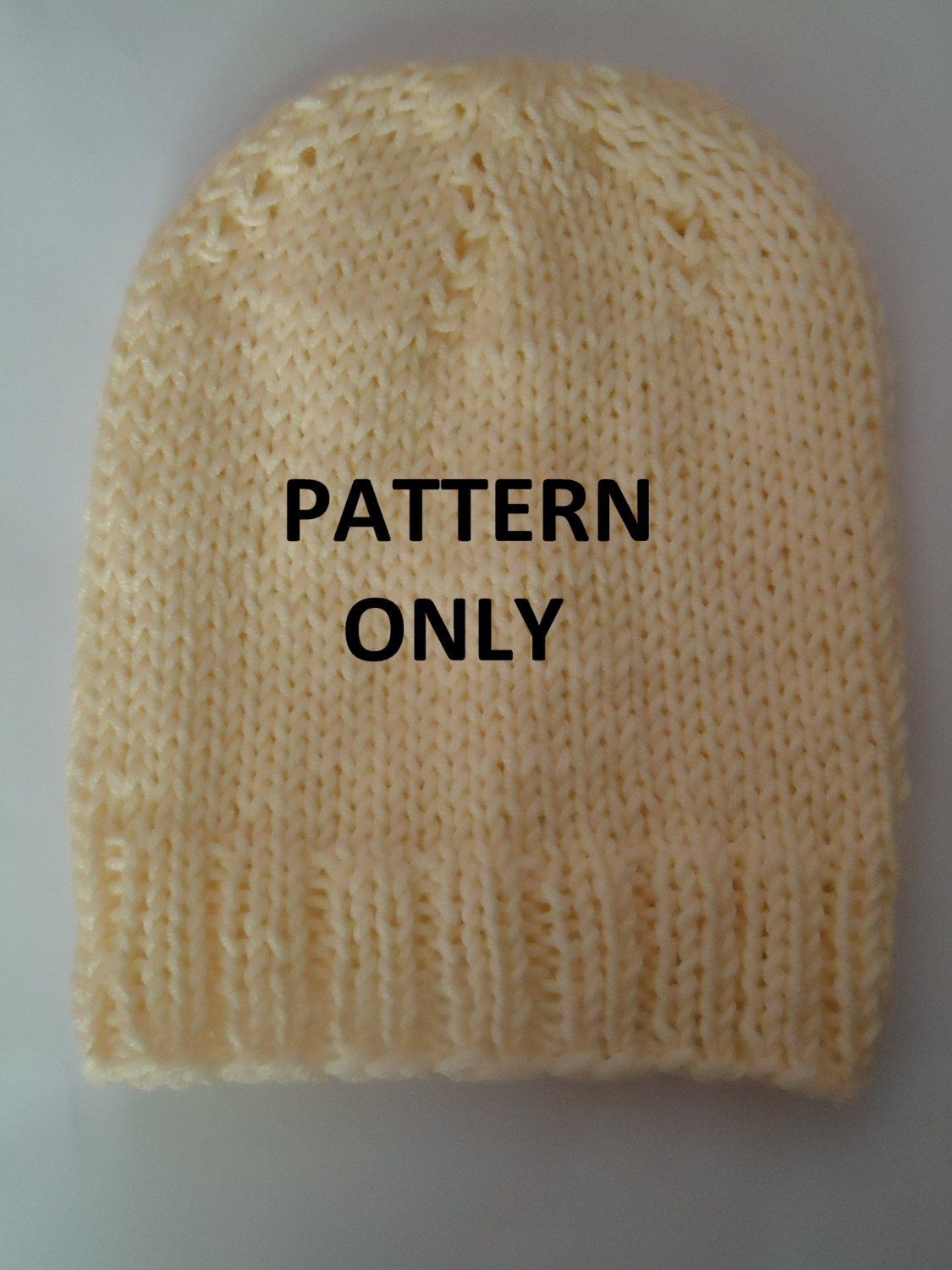 Easy knit beanie pdf patternKnit hat pattern Beanie by AYTULGIFT